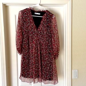Zara floral mini dress